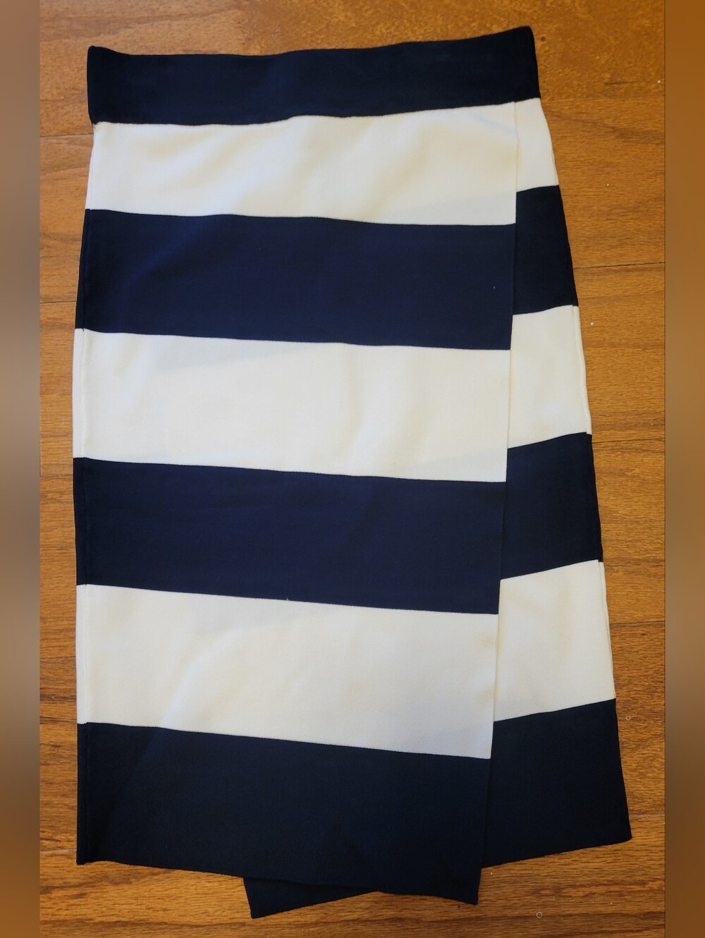 INC International Concepts Striped Navy and White Pencil Skirt XS NEW